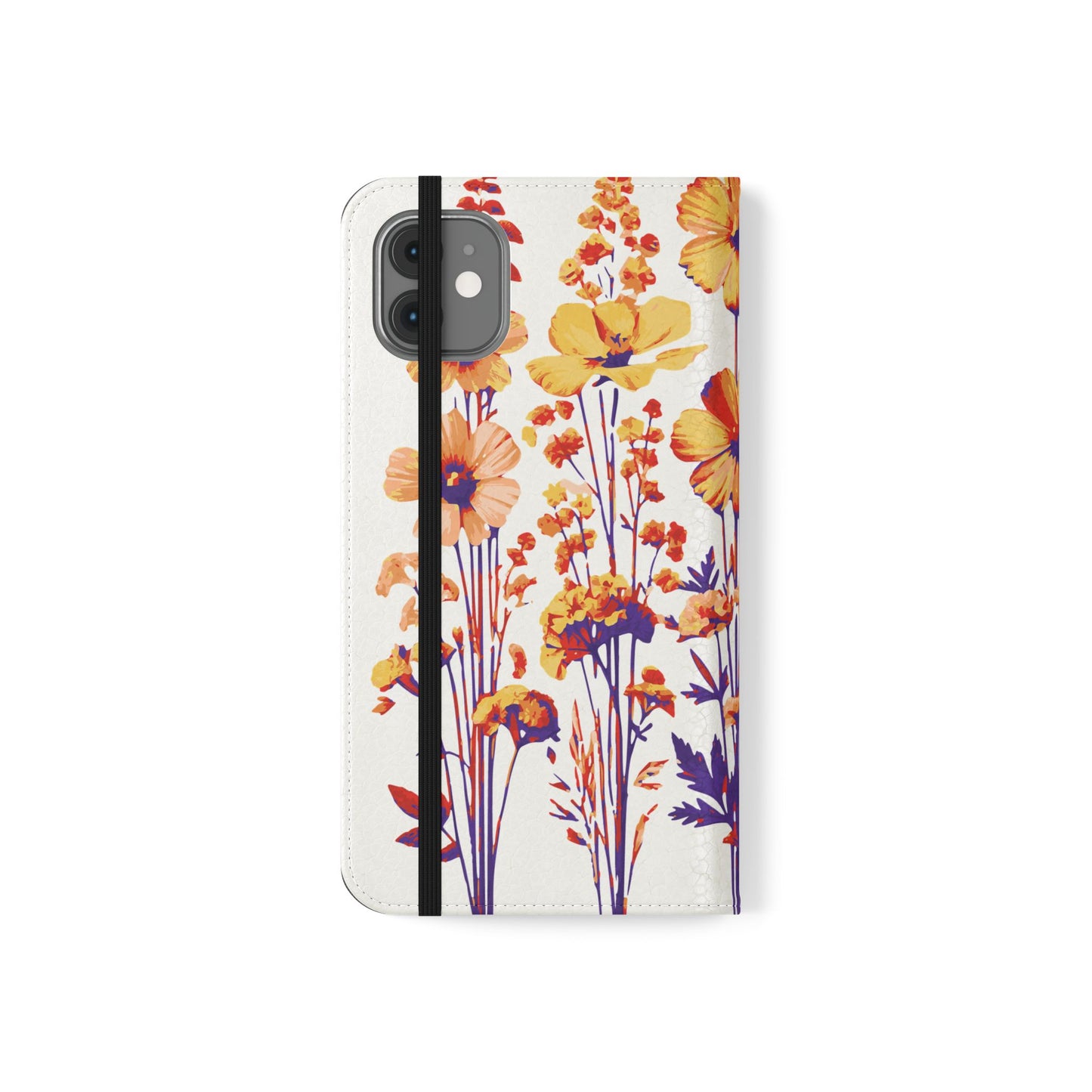 Floral Flip Case - Stylish Phone Wallet with Flower Design