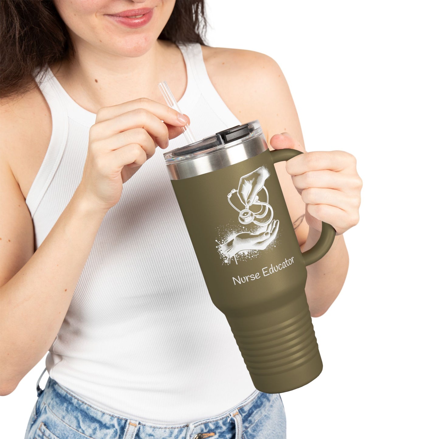 Nurse Educator Insulated Travel Mug, 40oz | Perfect Gift for Nurses, Healthcare Professionals, Teacher Appreciation, Hospital Essentials,