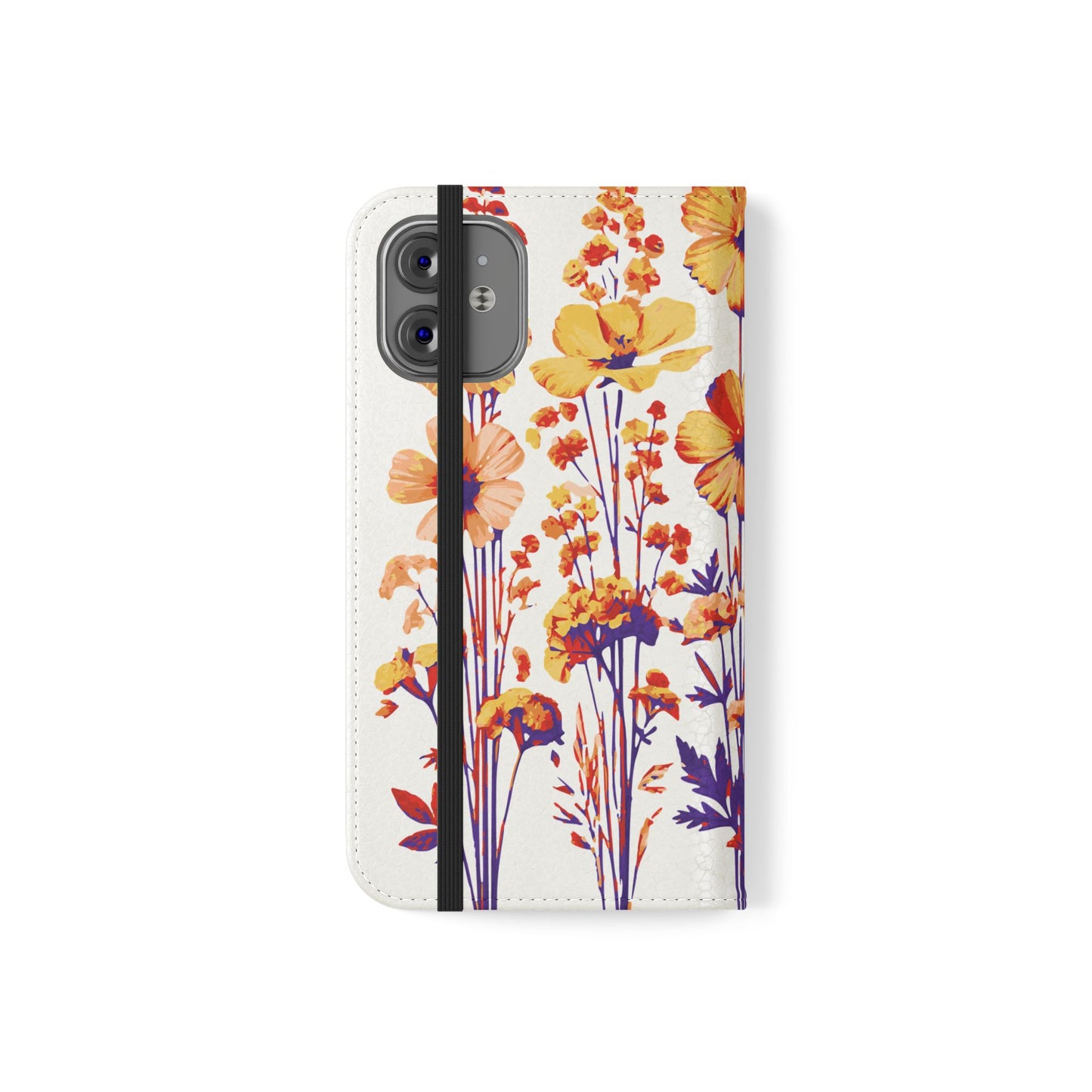 Floral Flip Case - Stylish Phone Wallet with Flower Design