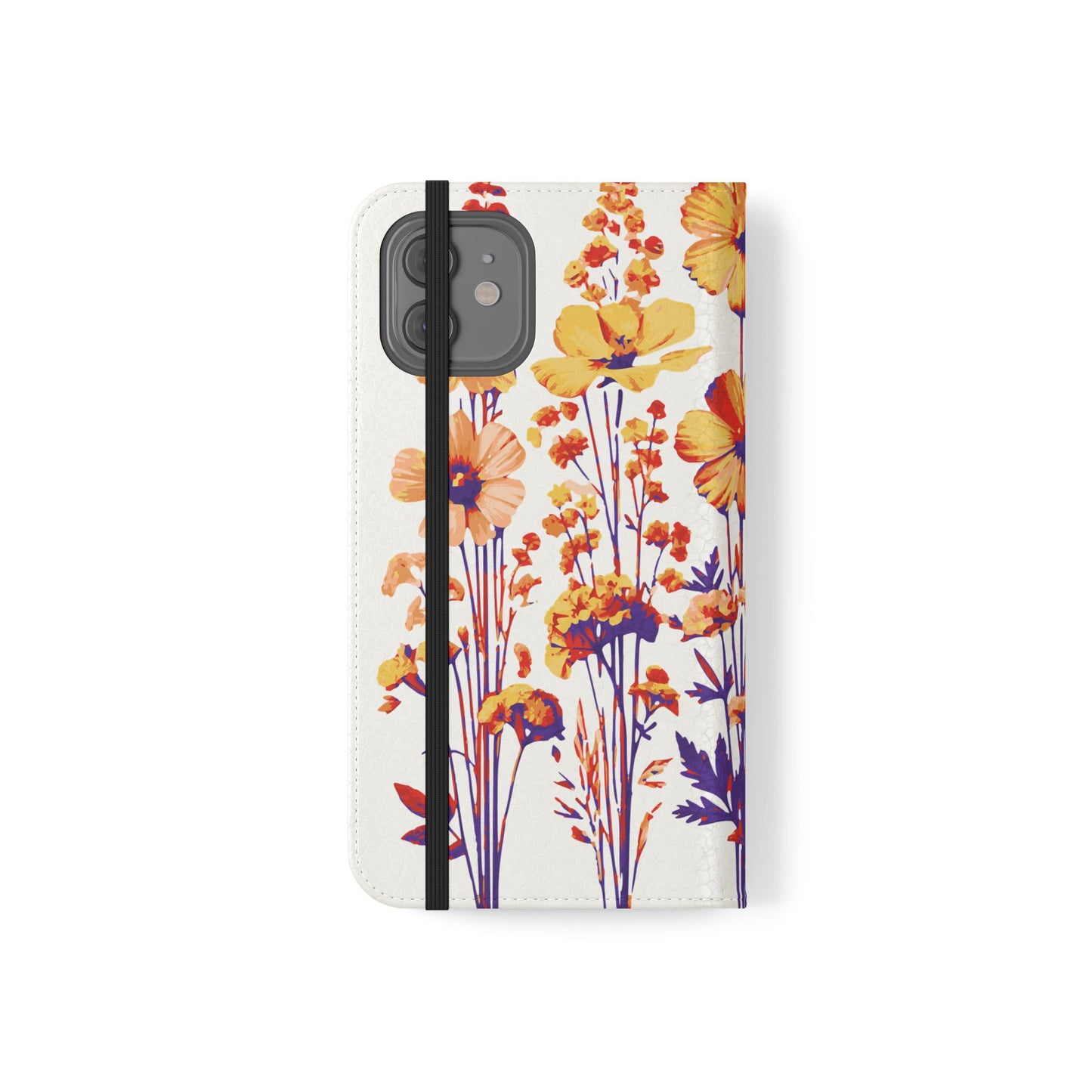 Floral Flip Case - Stylish Phone Wallet with Flower Design