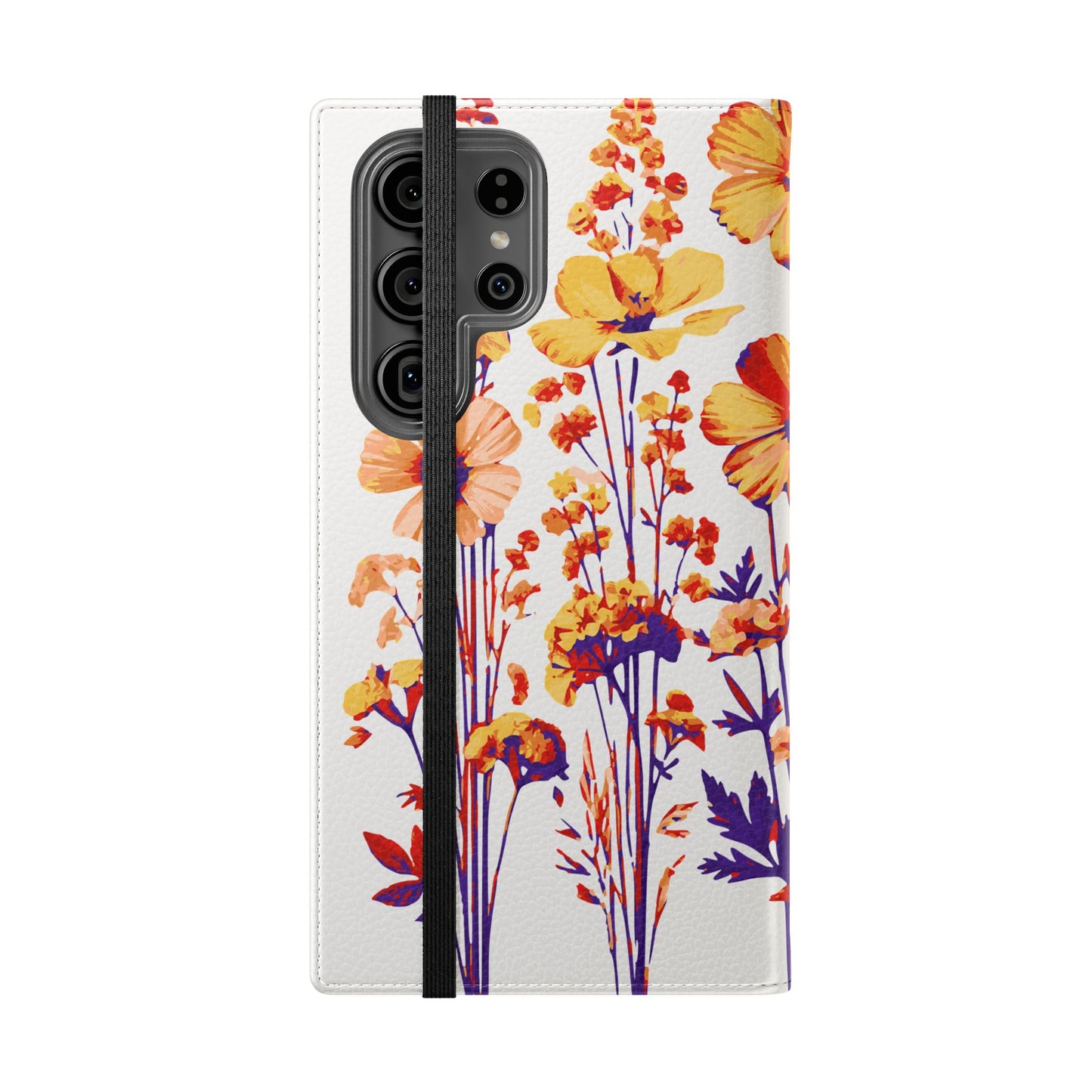Floral Flip Case - Stylish Phone Wallet with Flower Design