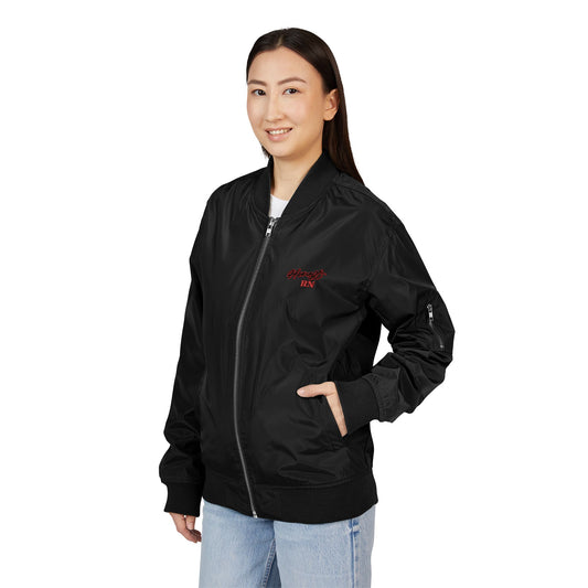 Honest RN Eco-Friendly Embroidered Bomber Jacket for Sustainable Style, Urban Fashion, Casual Outerwear, Gift for Her, Jacket