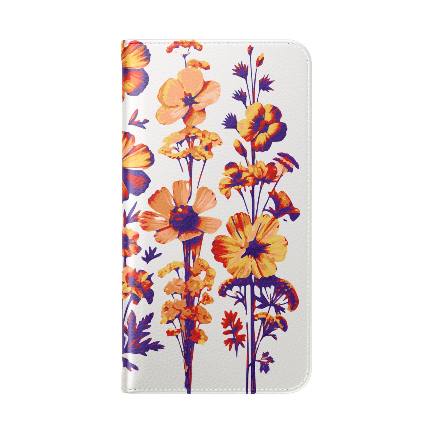 Floral Flip Case - Stylish Phone Wallet with Flower Design