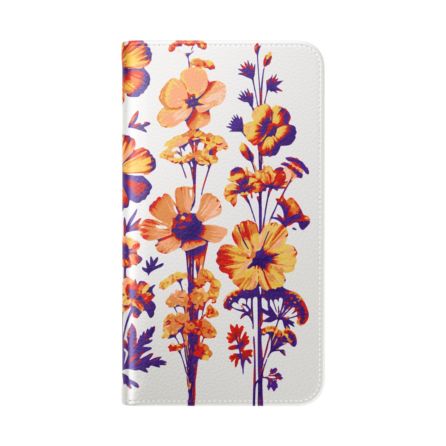 Floral Flip Case - Stylish Phone Wallet with Flower Design