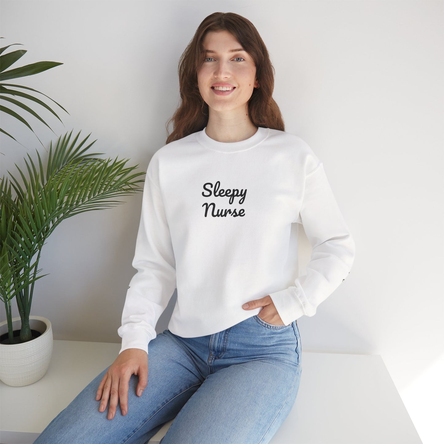 Sleepy Nurse Vibes Unisex Crewneck Sweatshirt - Cozy and Relaxed