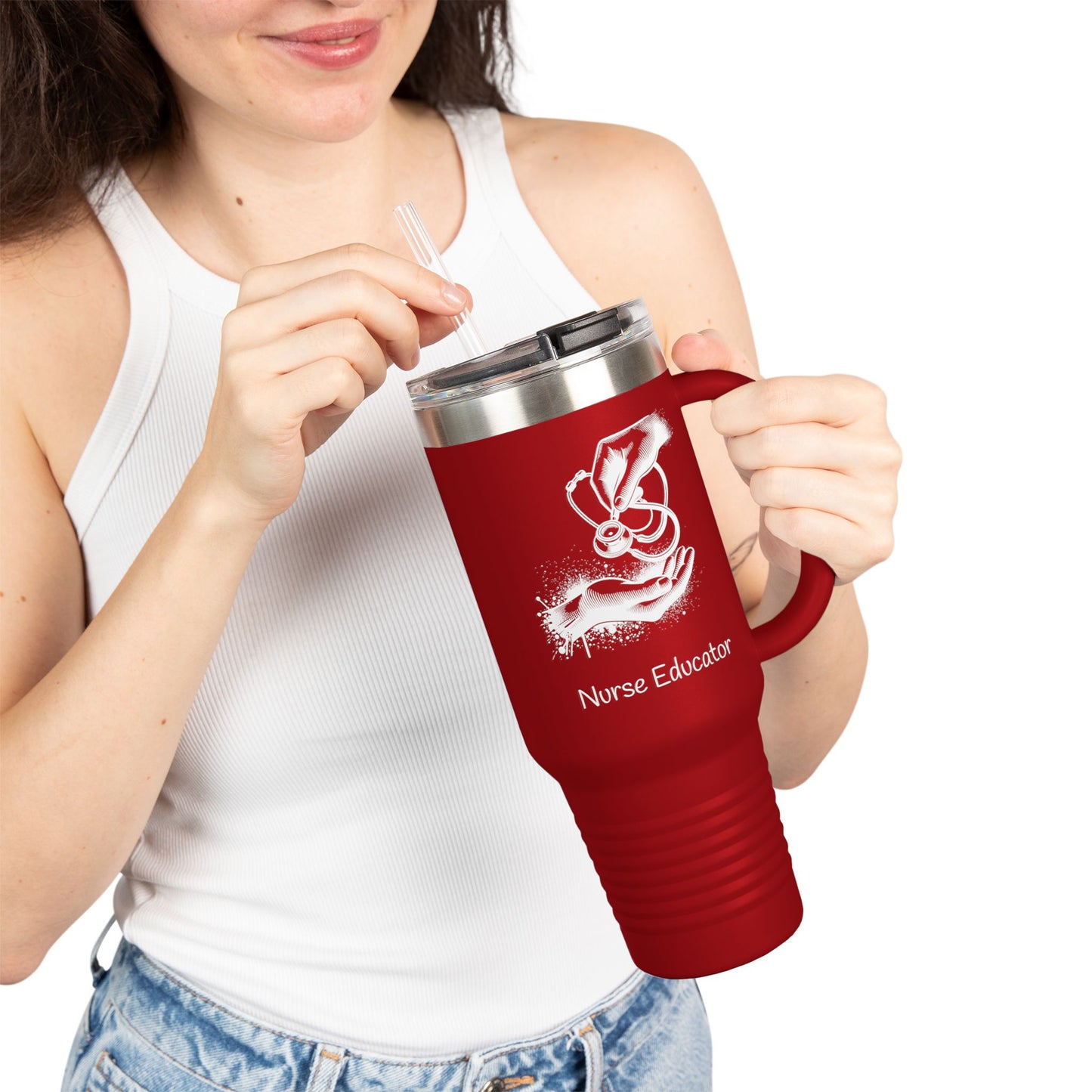 Nurse Educator Insulated Travel Mug, 40oz | Perfect Gift for Nurses, Healthcare Professionals, Teacher Appreciation, Hospital Essentials,