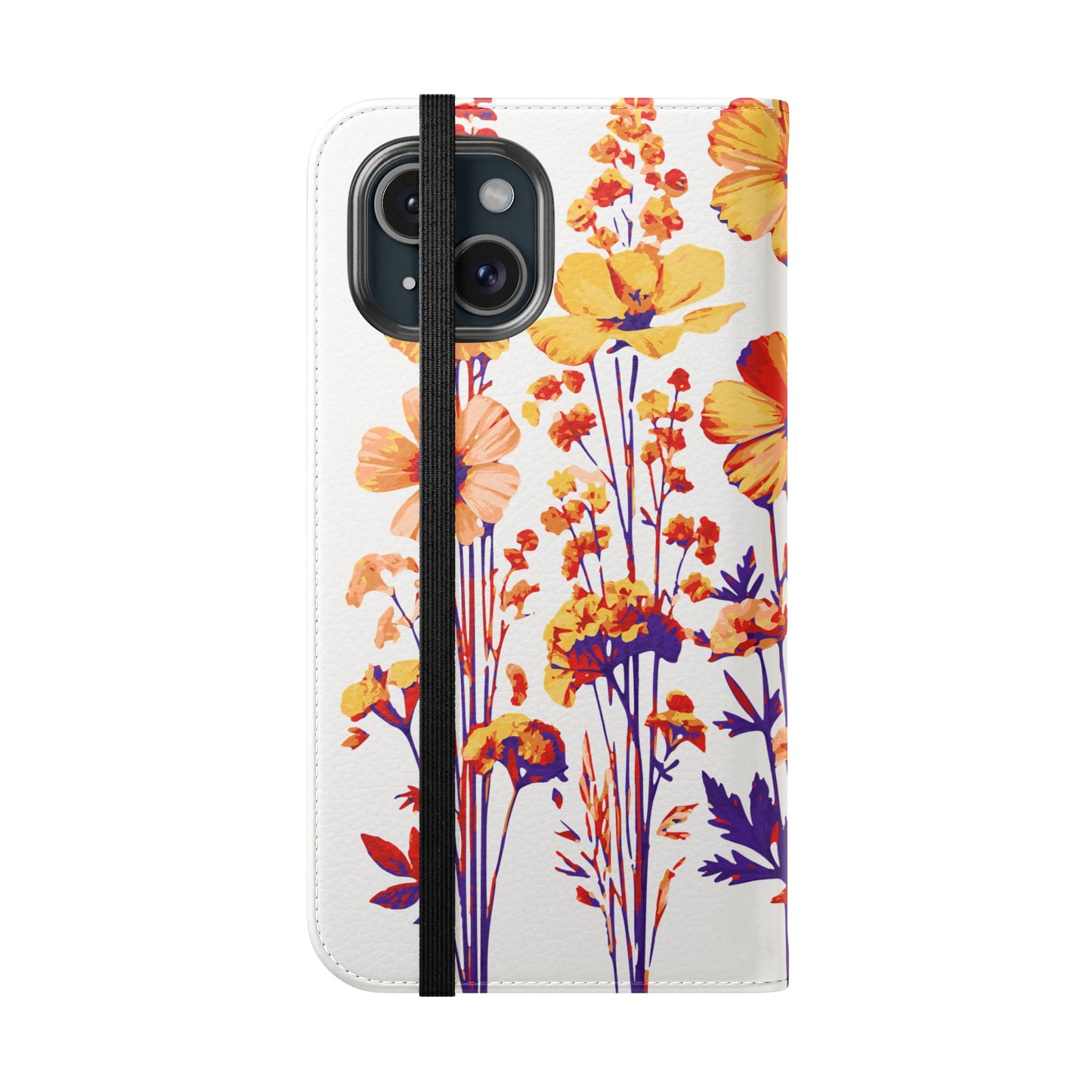 Floral Flip Case - Stylish Phone Wallet with Flower Design