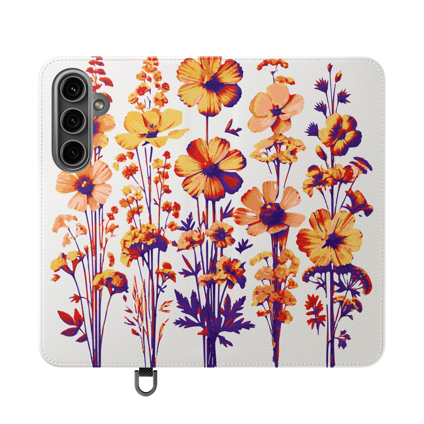 Floral Flip Case - Stylish Phone Wallet with Flower Design