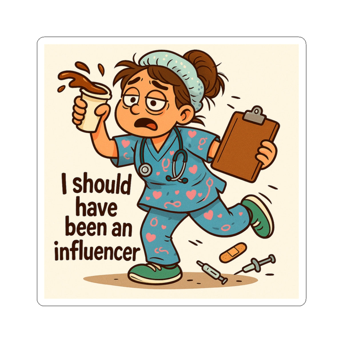 Nurse Humor Stickers - I Should Have Been an Influencer | Cute Medical Decals, Gift for Nurses, Laptop Stickers, Cute Sticker Set