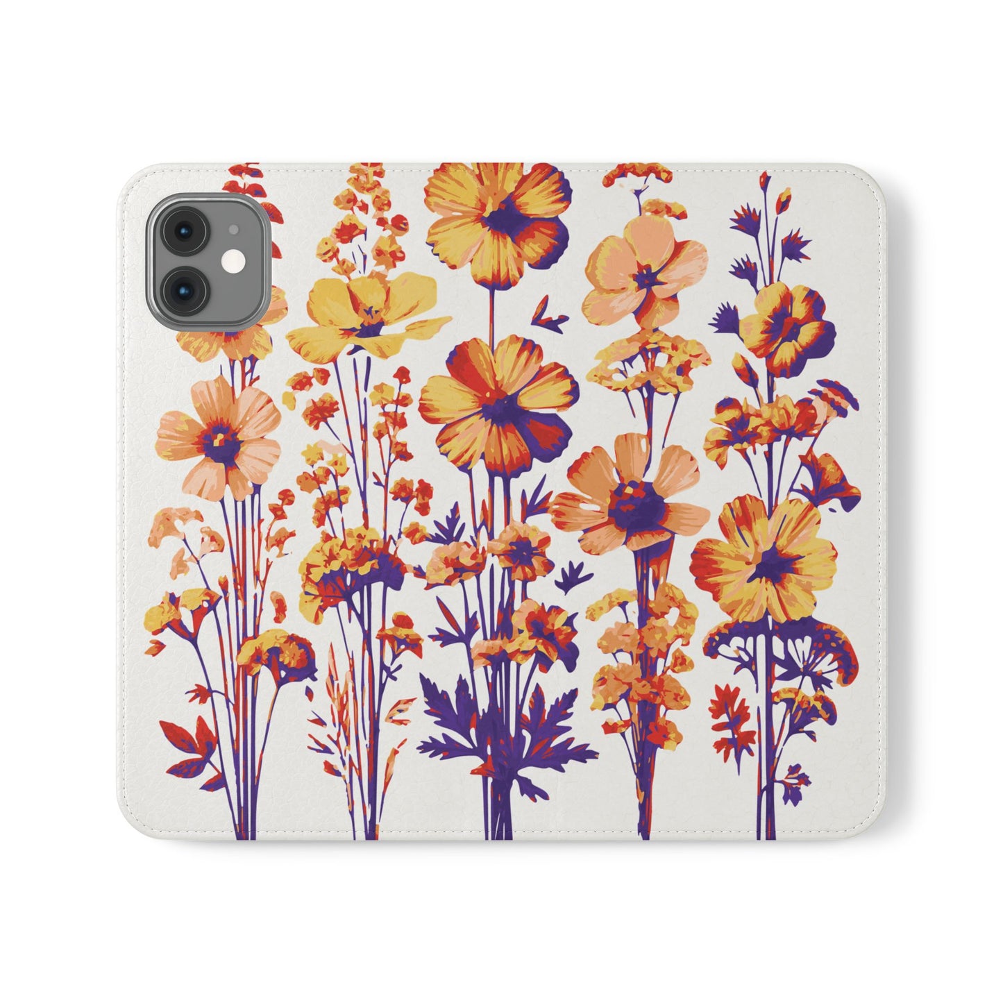 Floral Flip Case - Stylish Phone Wallet with Flower Design