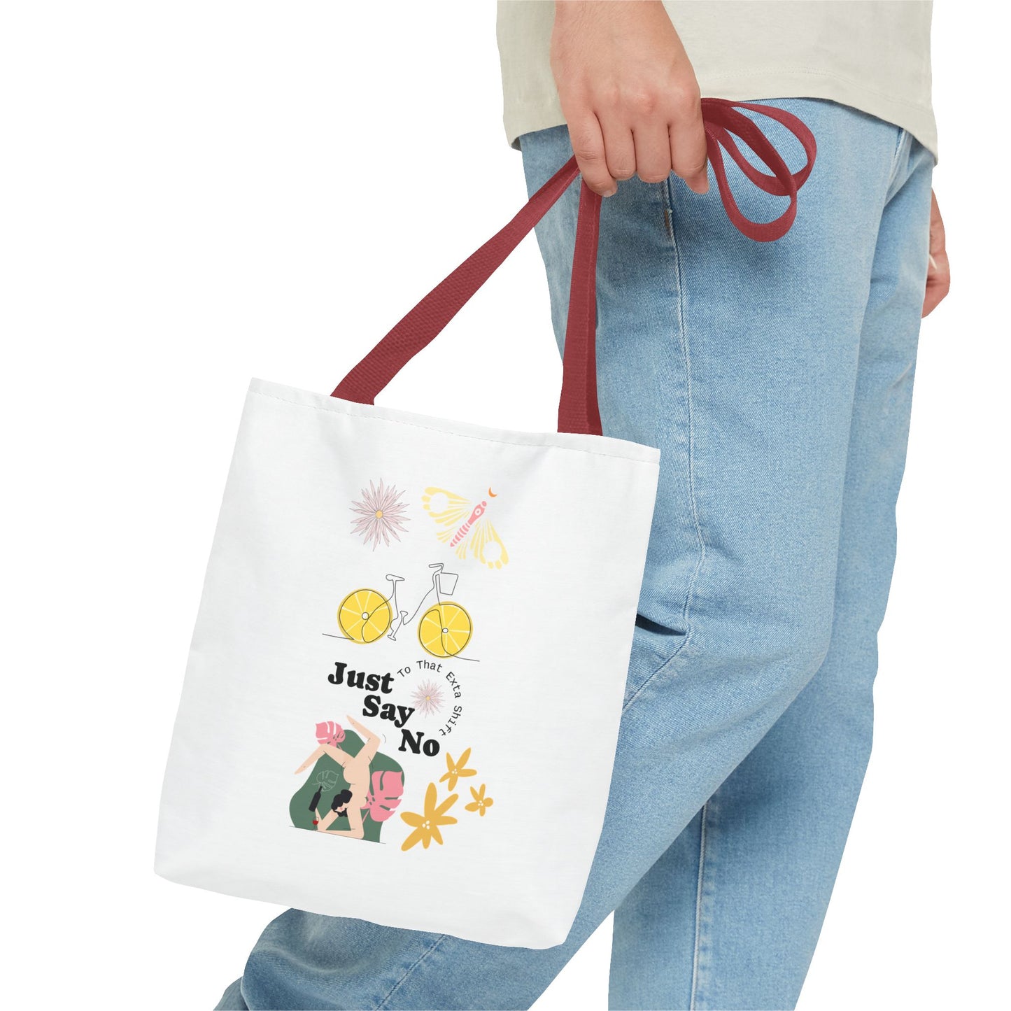 Just Say No Inspirational Tote Bag - Eco-Friendly Carryall for Everyday Use