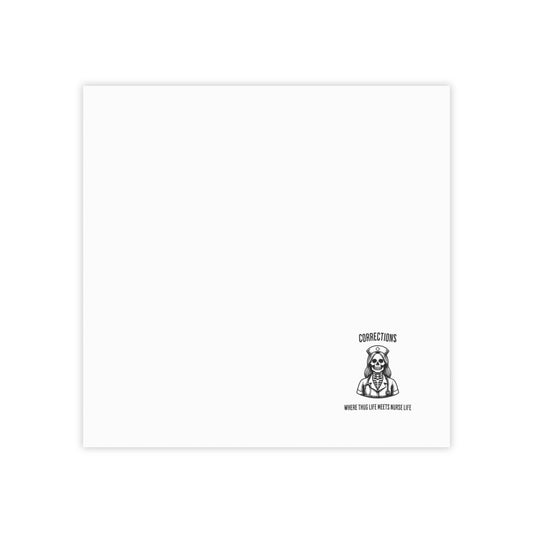 Funny Correctional Officer Notepad, Cute Post-it® Note Pads for Office, Gift for Corrections Nurse, Desk Accessories, Unique Stationery