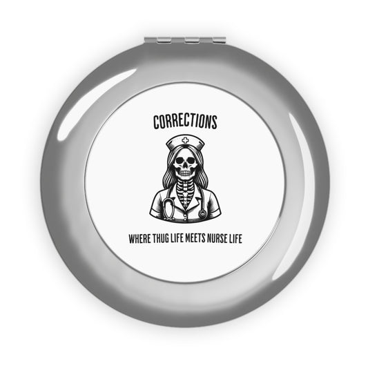 Nurse Compact Mirror, Nursing Travel Mirror, Healthcare Worker Makeup Mirror, Pocket Mirror for Corrections Nurses, Compact Mirror Gift