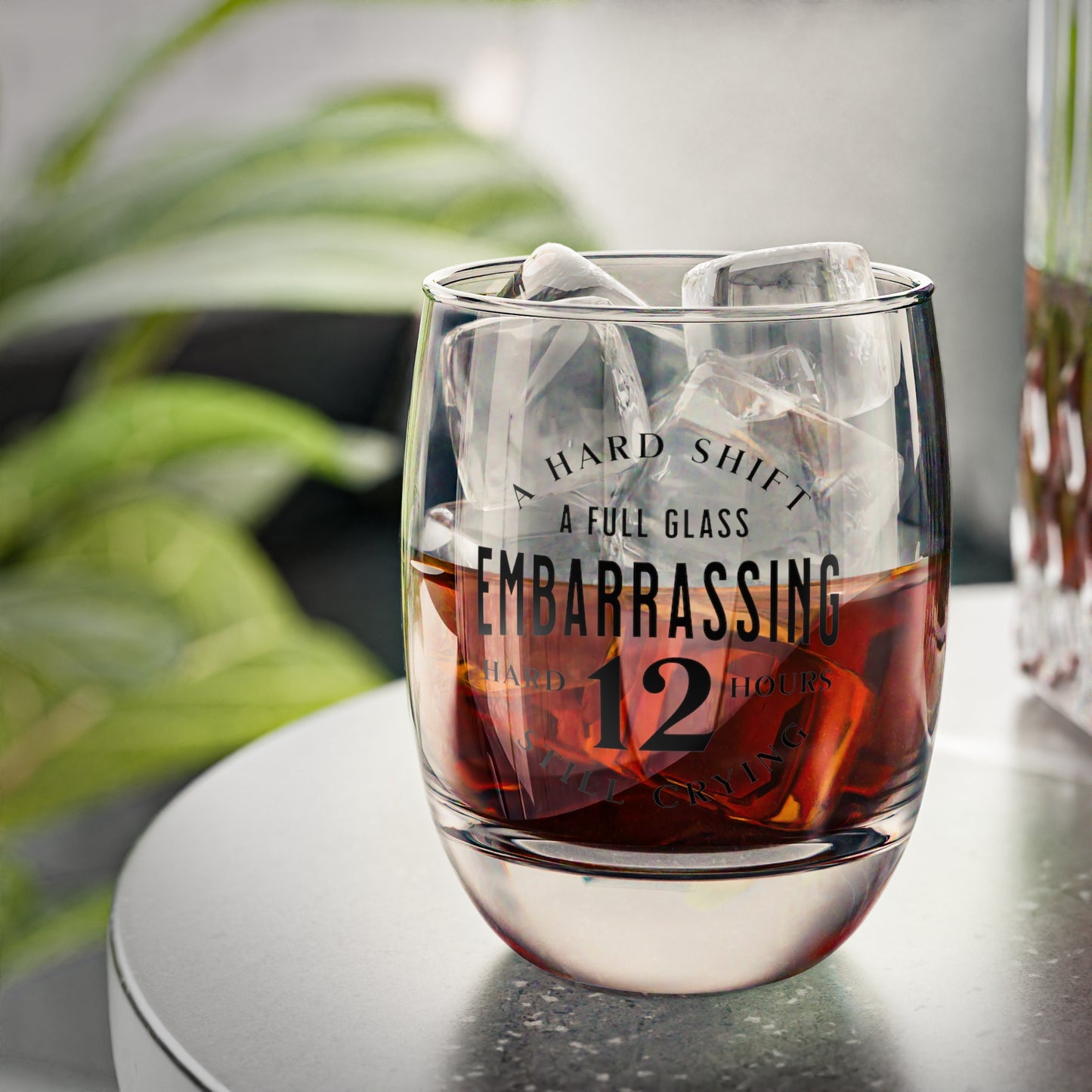 Funny Whiskey Glass - 'A Hard Shift' - Perfect Gift for Nurses, LPN's, CNA's NP's, PA's, MD's