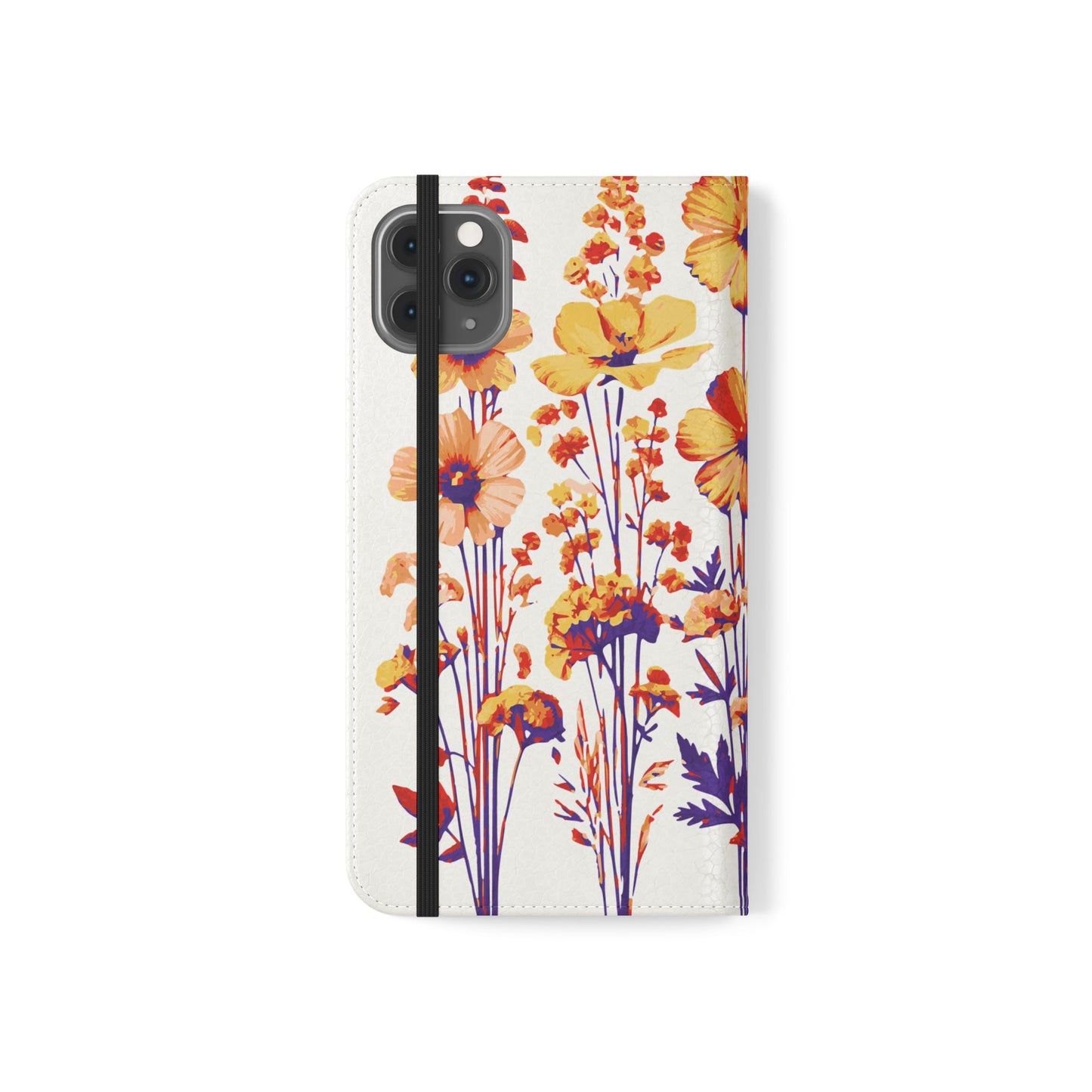 Floral Flip Case - Stylish Phone Wallet with Flower Design