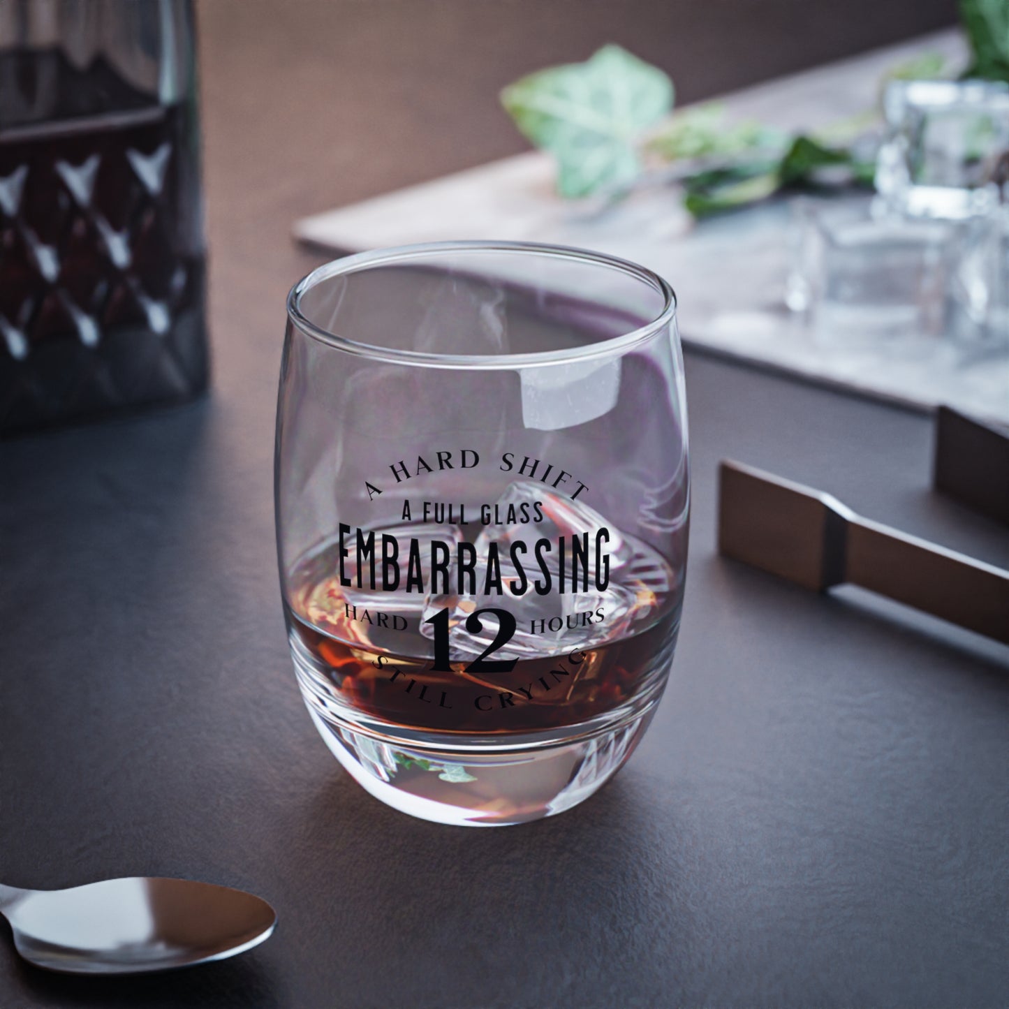 Funny Whiskey Glass - 'A Hard Shift' - Perfect Gift for Nurses, LPN's, CNA's NP's, PA's, MD's