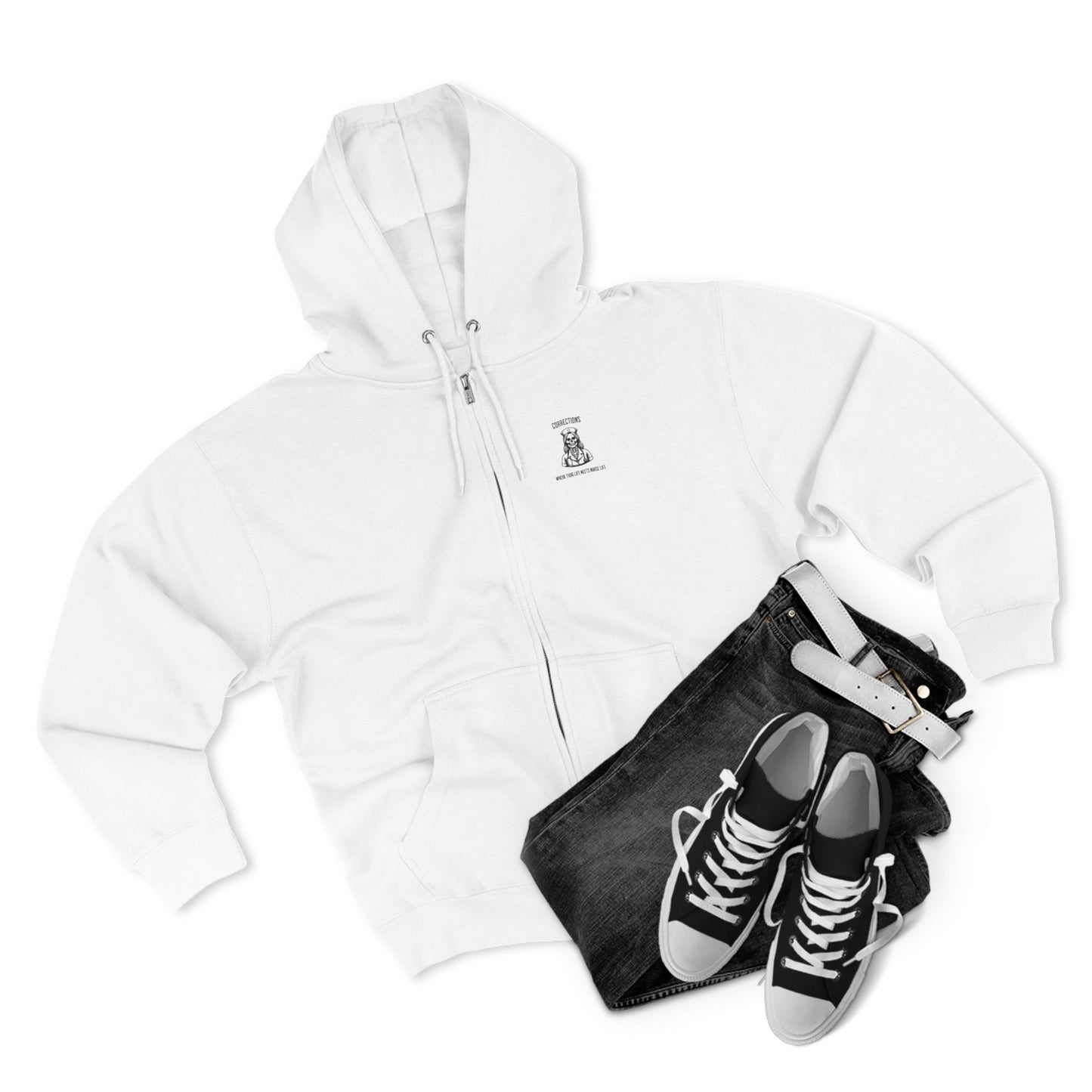 Nurse Life Zip Hoodie, Corrections Nurse Jacket, Thug Life Nurse Hoodie, Hard Core Nurse Apparel, Nurse Merchandise