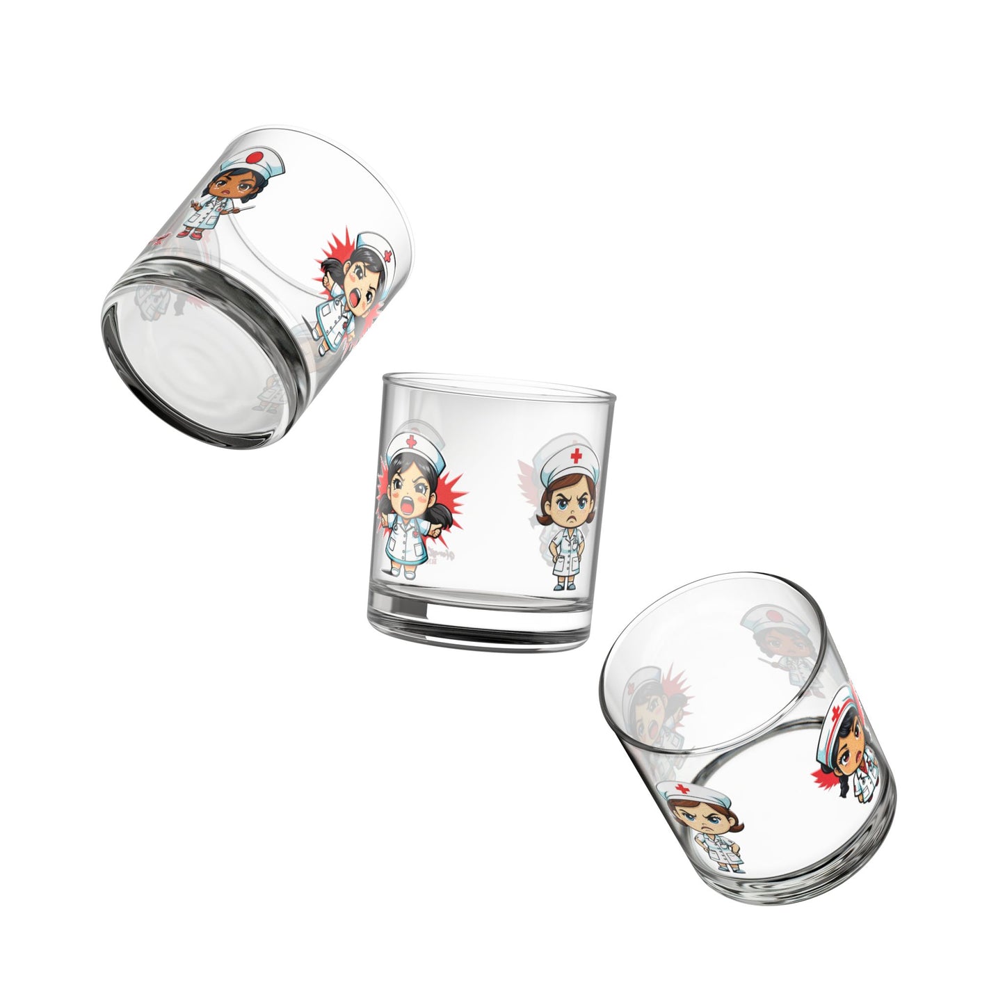 Nurse Rocks Glass, 10oz - Drinkware for Nurses, Gift for RN, LPN, Nursing Student, Graduation, Appreciation - Everything Sucks Nurse Gift,