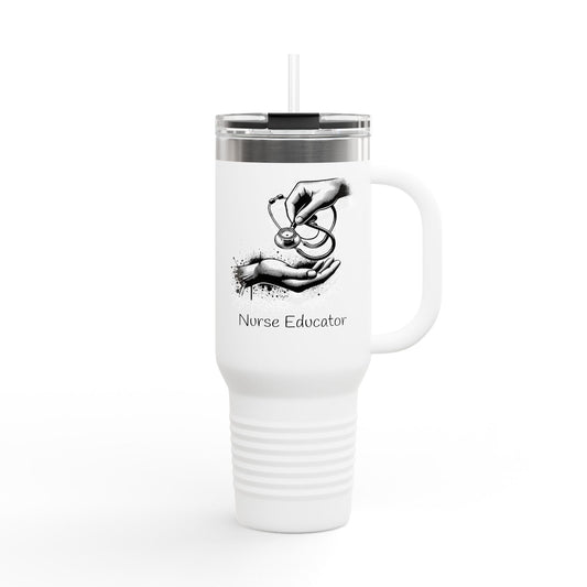Nurse Educator Insulated Travel Mug, 40oz | Perfect Gift for Nurses, Healthcare Professionals, Teacher Appreciation, Hospital Essentials,