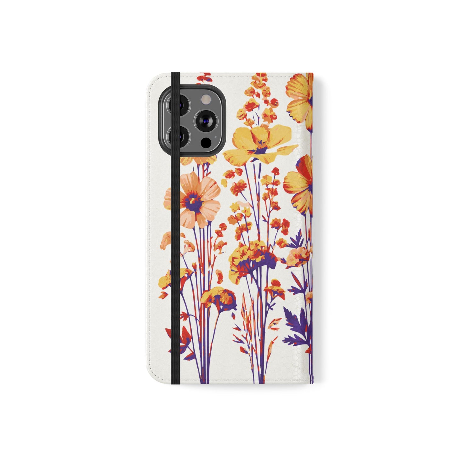 Floral Flip Case - Stylish Phone Wallet with Flower Design