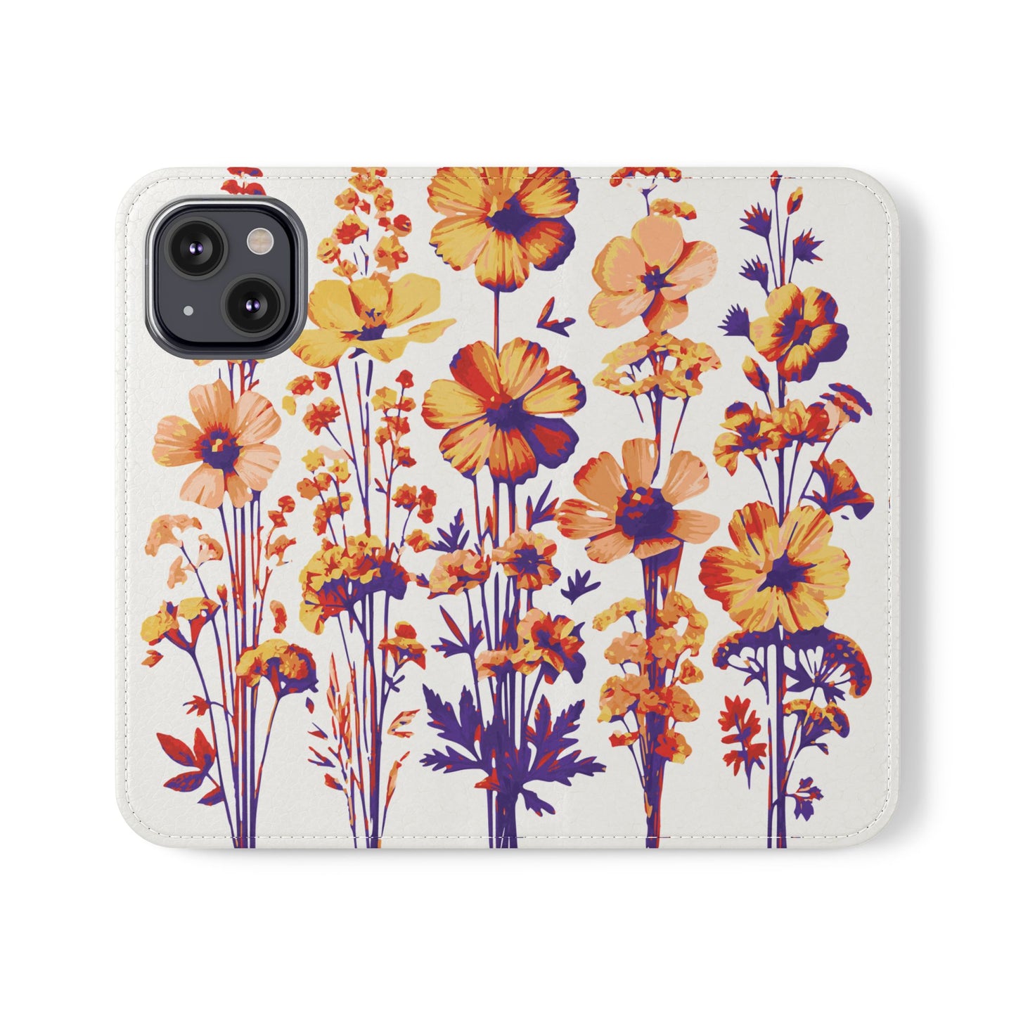 Floral Flip Case - Stylish Phone Wallet with Flower Design